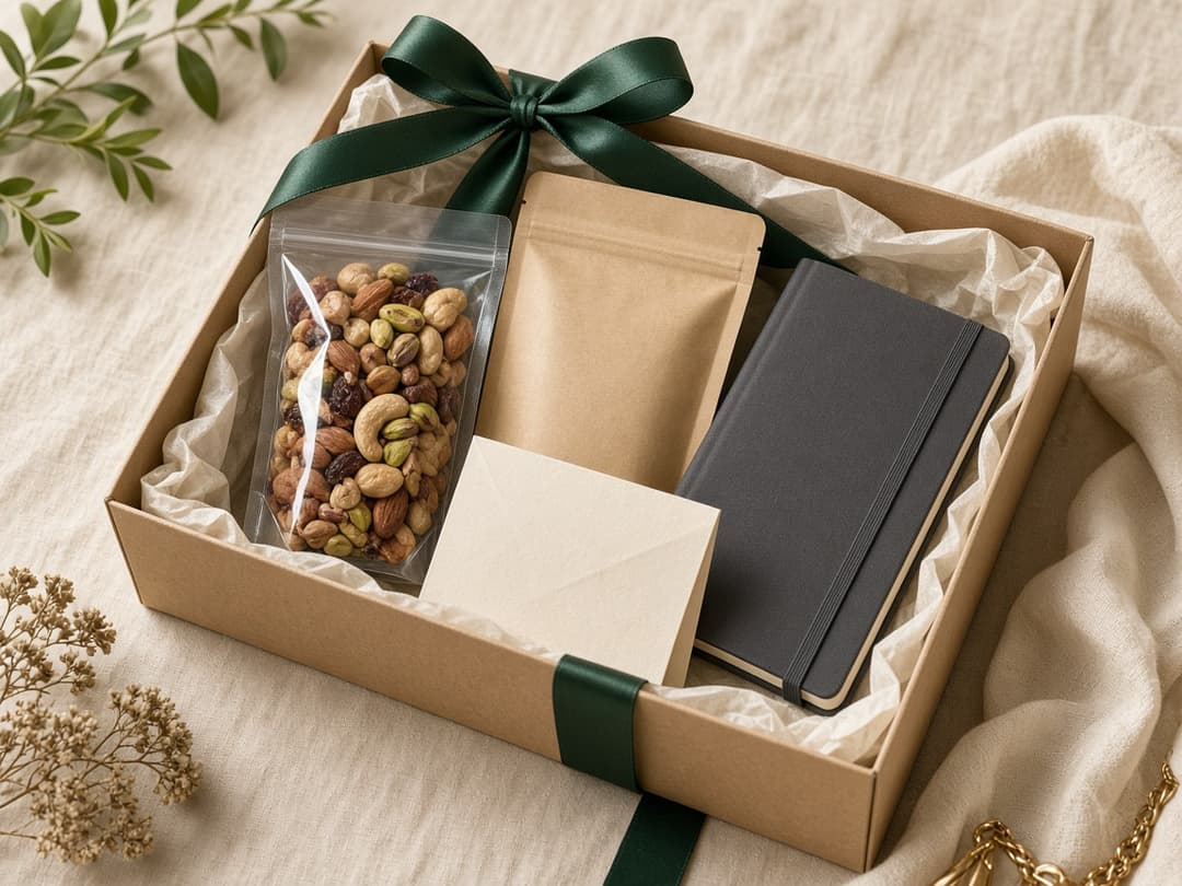 The Thank-you hamper, packed in a kraft box
